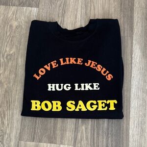 Limited Edition Jesus Black Graphic Sweatshirt with Colorful Text